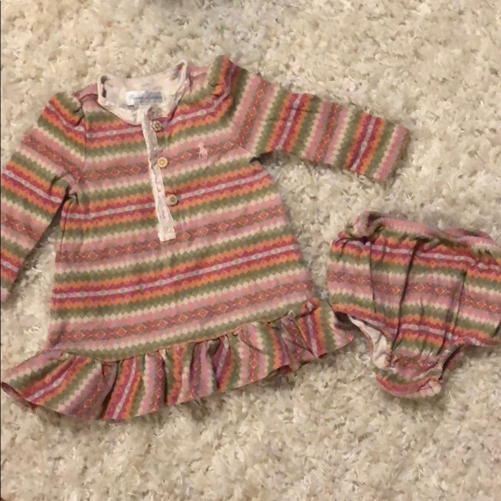 Cute baby girl Aztec print Ralph Lauren Dress!